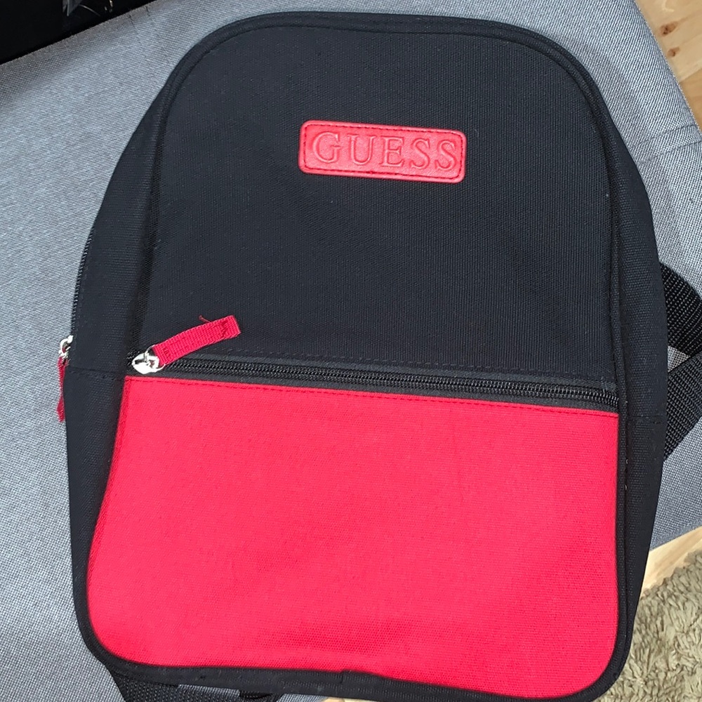 Like new! Small Guess backpack black/red